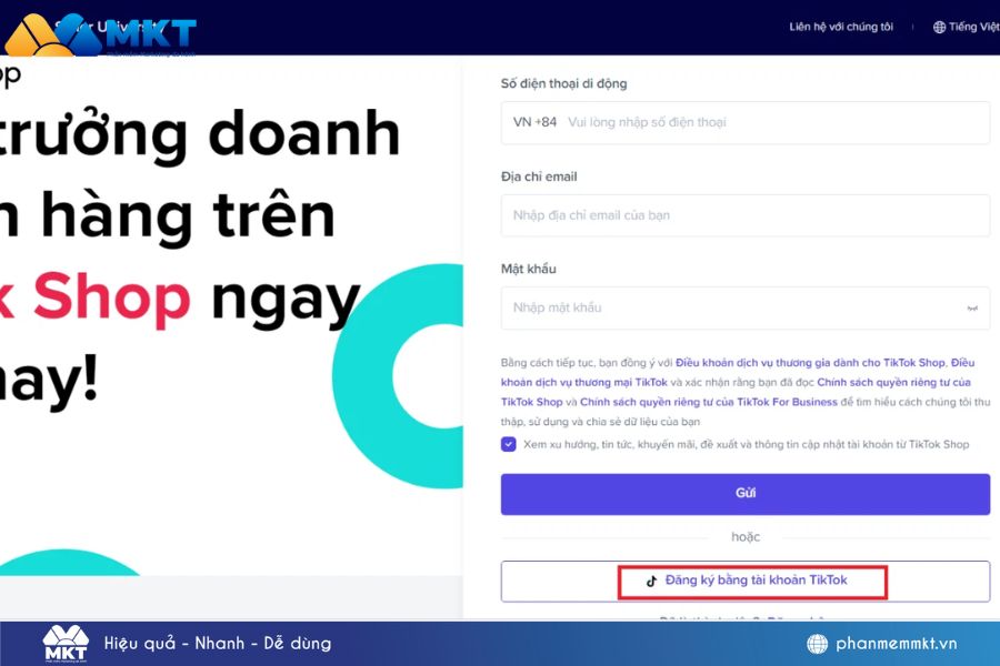 Cách đăng ký bán hàng trên TikTok Shop