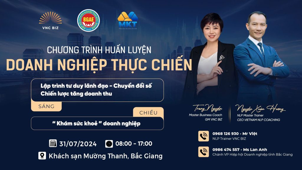 Phần mềm MKT và VNC BIZ đồng tổ chức chương trình huấn luyện "Doanh nghiệp thực chiến"